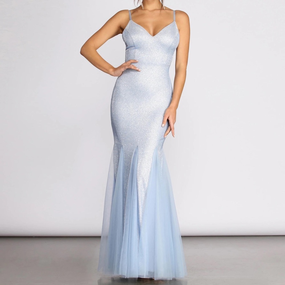 Windsor Glitter Tulle Mermaid Dress